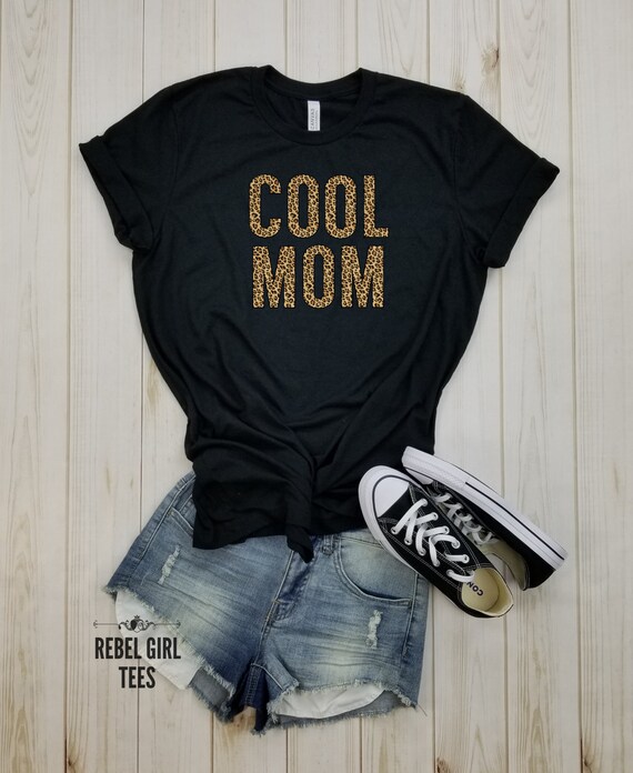 Cool Mom Leopard Print Funny Retro Mom 