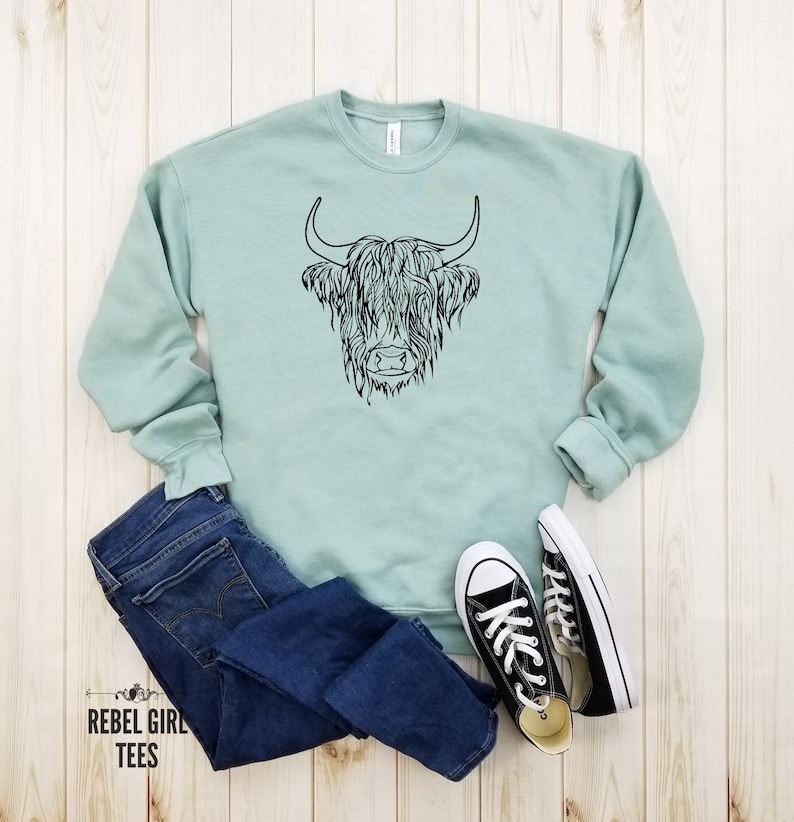 Cowgirl Farm T-shirt Highland Cow Cow Shirt For Mom Shaggy Cow Ranch Tee Cute Cow Shirt Farmer Heifer Shirt Cow Gifts For Her