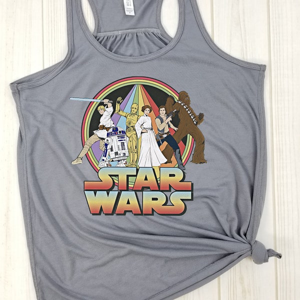 Vintage Sci Fi Movie Poster - Racerback Tank, Jedi Master Shirt, Jedi In Training, Young Padawan, The Force, Dark Side, Rebel Scum