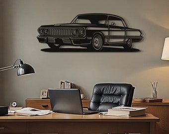 Impala 1962 auto metalen muur kunst, cadeau voor autoliefhebbers, cadeaus voor hem, auto kerel cadeau, cadeau voor vriend, klassieke auto decor, vaderdagcadeaus