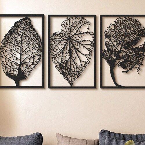 Leaves Metal Wall Art Large Wall Decor Oversized Wall Art Etsy