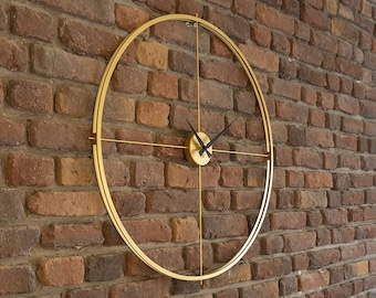 Silent Metal Wall Clock, Minimalist Wall Clock, Modern Wall Clock, Large Clocks for Wall, Unique Wall Clock, Home Decor Living Room