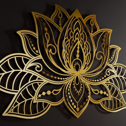 Gold Mandala Wall Decor Large Mandala Metal Art Large Wall Etsy