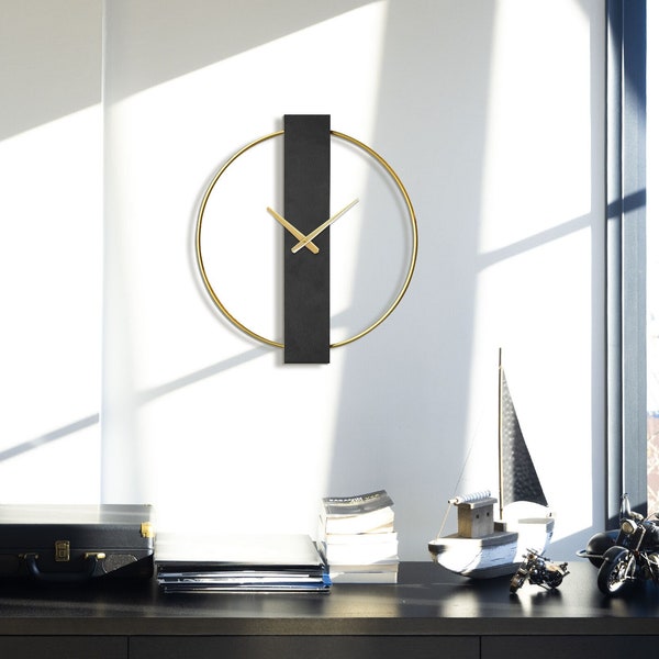 Modern Wall Clock, Large Silent Metal Wall Clock, Clocks for Wall, Unique Wall Clock, Minimalist Wall Clock Modern, Gold Silver Wall Clocks