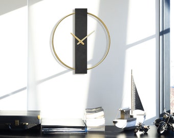 Modern Wall Clock, Large Silent Metal Wall Clock, Clocks for Wall, Unique Wall Clock, Minimalist Wall Clock Modern, Gold Silver Wall Clocks