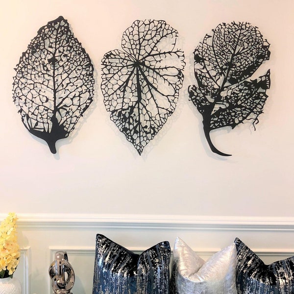 Large Metal Wall Art, Metal Leaves Wall Art, Oversized Wall Art, Metal Wall Decor, Living Room Wall Art, Wall Hangings, Metal Leaf Wall Art