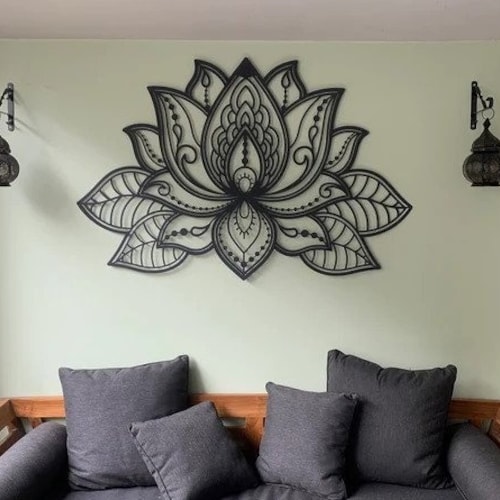 3D Mandala Wall Art Metal Wall Art Lotus Flower Gold Wall Etsy Canada