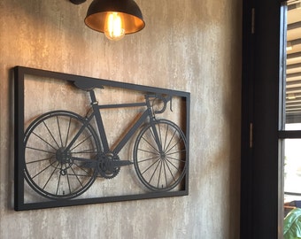 vintage metal bicycle wall art