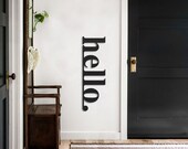 Hello Sign, Metal Art Wall Decor, Large Metal Wall Art, Metal Wall Decor, Modern Home Decor, Office Wall Art, Black, Front Porch, Front Door