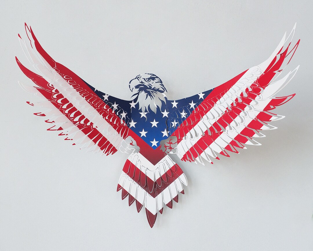 3D Metal American Eagle Wall Art, Eagle Wall Decor, Wall Hangings, Wall