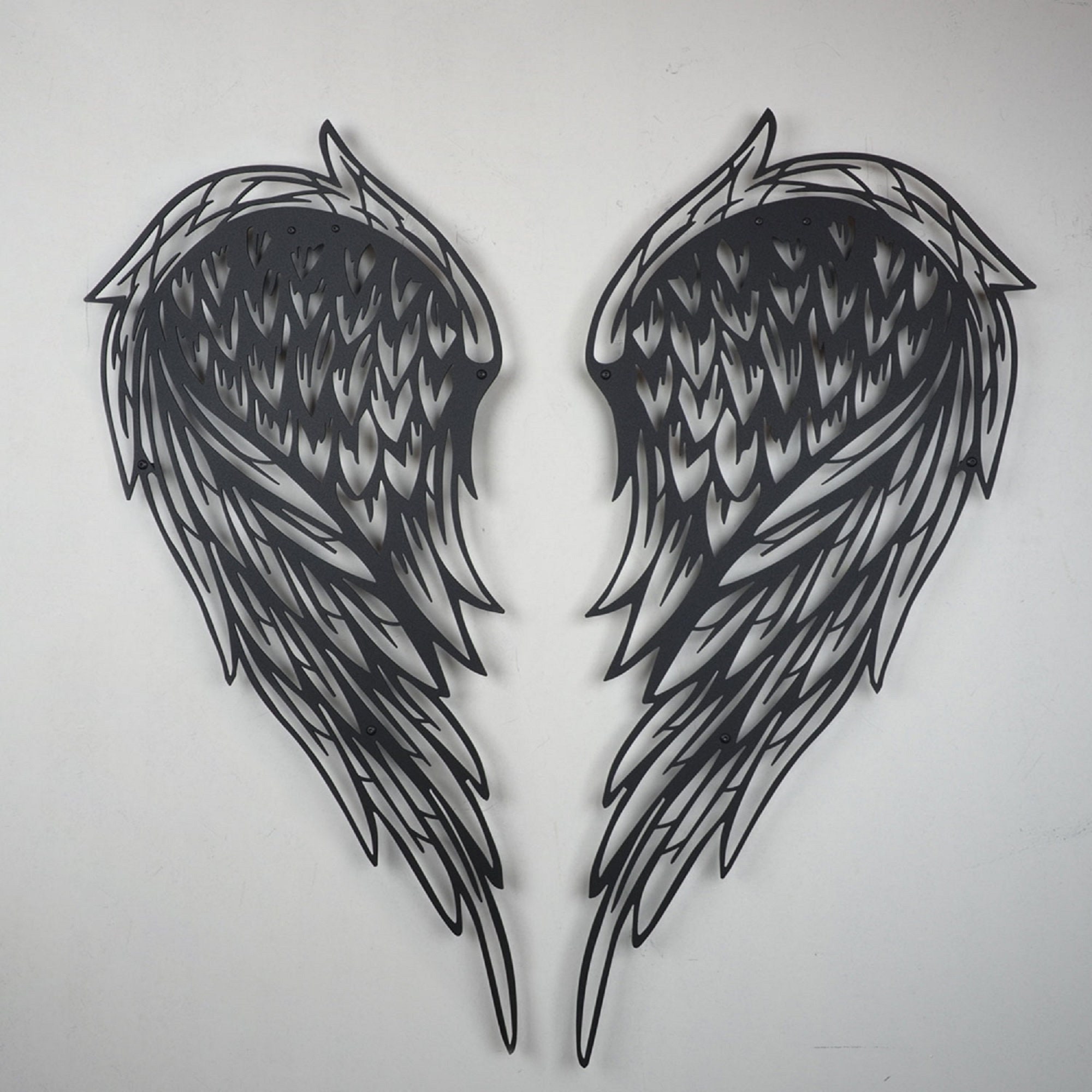 Metal Angel Wings Wall Art Metal Wall Decor Large Metal Wall Etsy