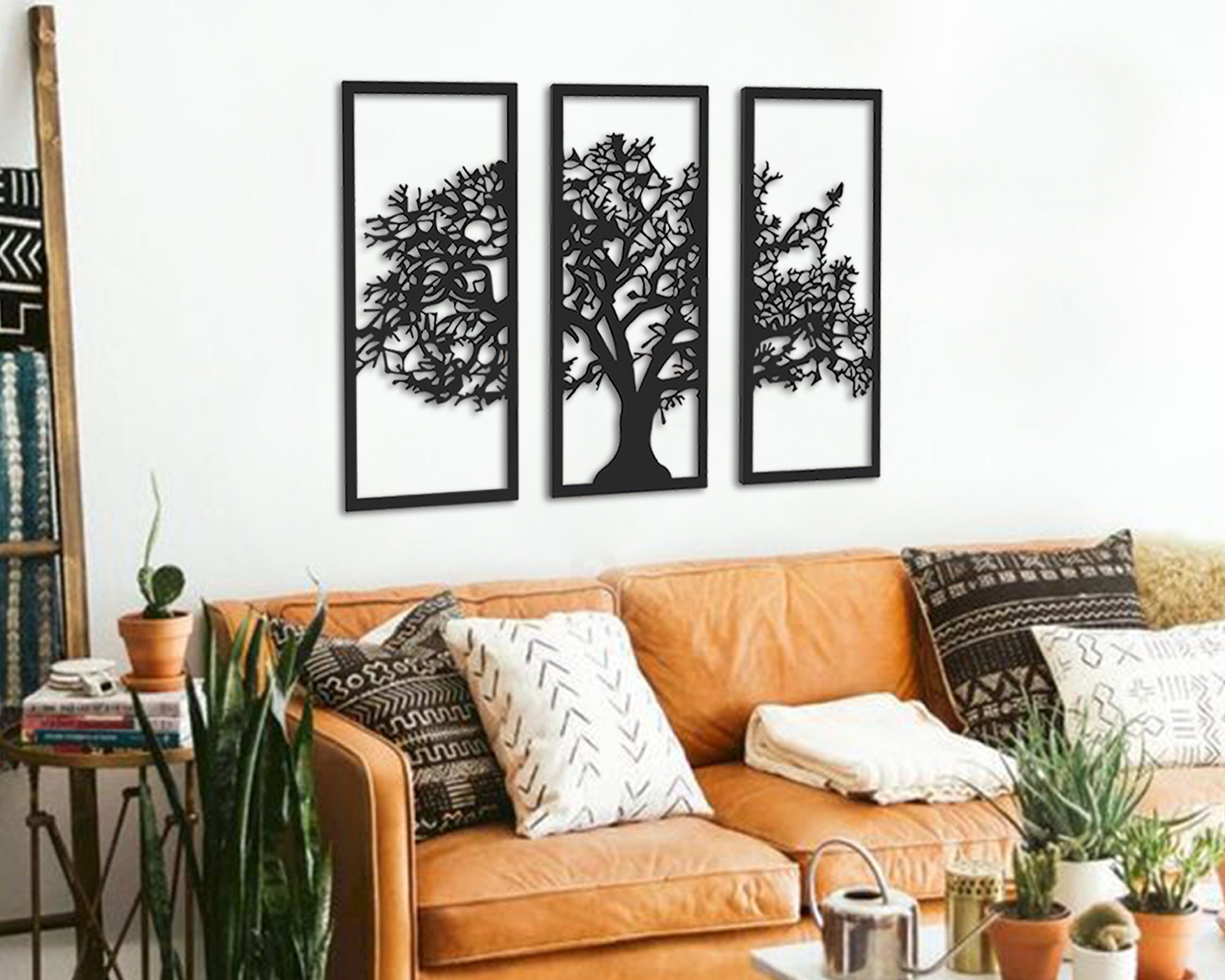 3 Piece Tree of Life Metal Wall Art, Metal Tree Wall Art, Metal Wall ...