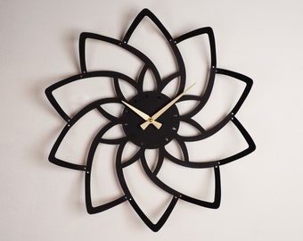 Metal Lotus Flower Wall Clock, Modern Wall Clock, Wall Clock Unique, Clock For Wall, Yoga Wall Decor, Meditation Room, Lotus Wall Clock
