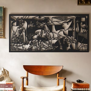 Large Metal Wall Art, Guernica Wall Art, Pablo Picasso Wall Art, Modern Wall Art, Metal Art Wall Decor, Modern Home Decor, Artwork for Walls