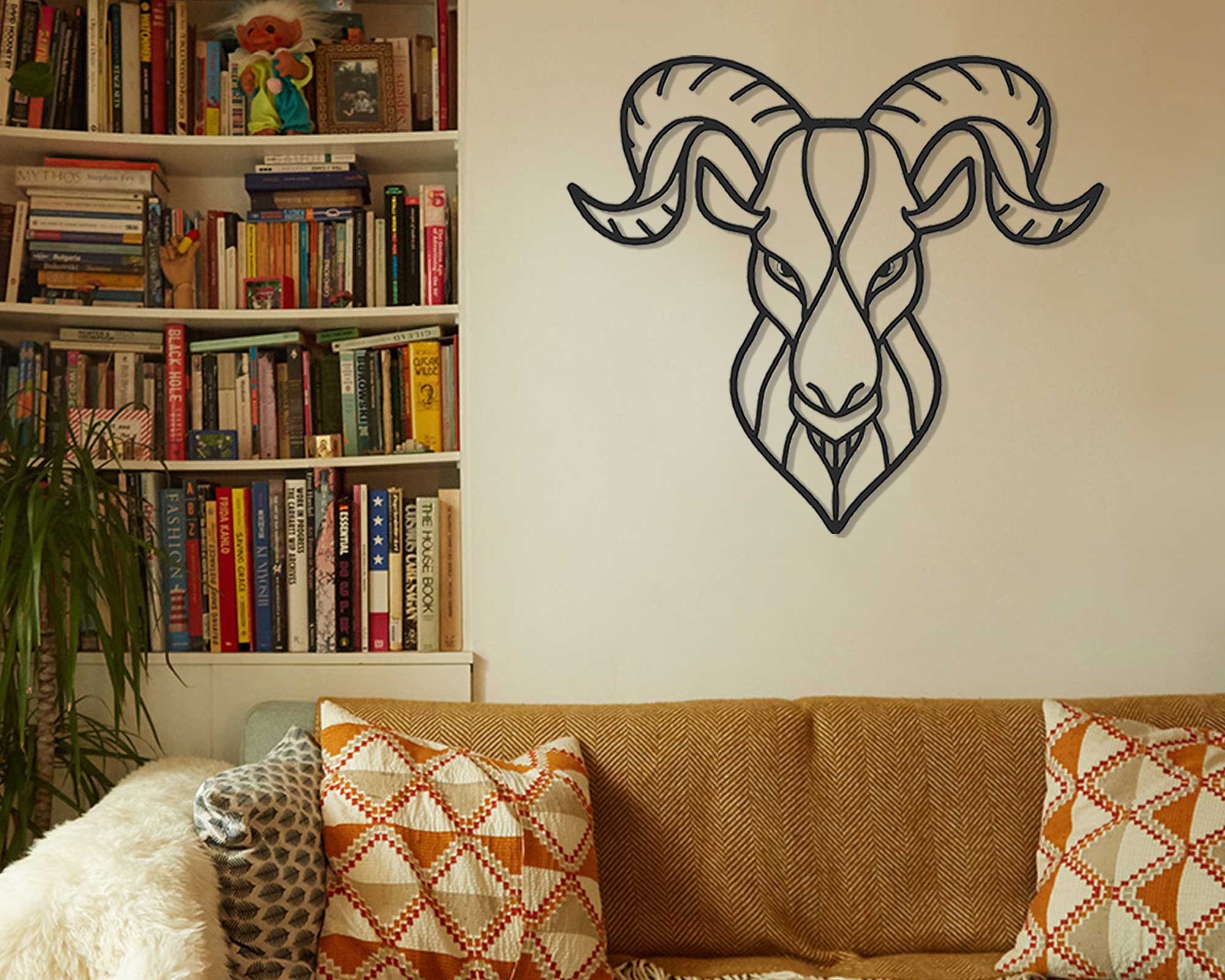 Metal Goat Wall Art Metal Wall Decor Capricorn Wall Art Etsy