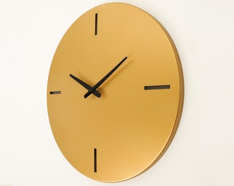 Reloj de pared moderno de 18", reloj de pared minimalista de metal silencioso, reloj de pared único, relojes para pared, decoración del hogar, relojes de pared, decoración de la sala de estar