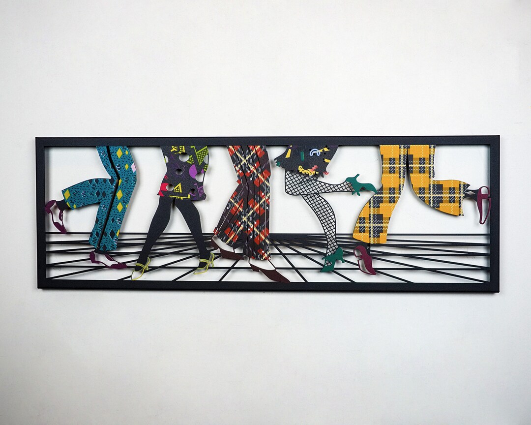Let's Dance Metal Wall Art Framed, Music Wall Decor, Wall Hangings