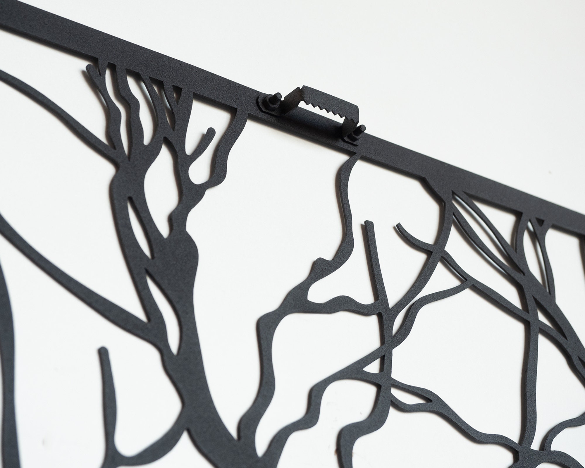 4 Panel Tree Metal Wall Art Vertical Wall Decor Living Room Etsy