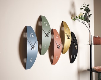 3D Metal Modern Wall Clock, Silent Unique Wall Clock, Modern Home Decor, Vertical Clocks for Wall, Minimalist Wall Clock, Contemporary Clock