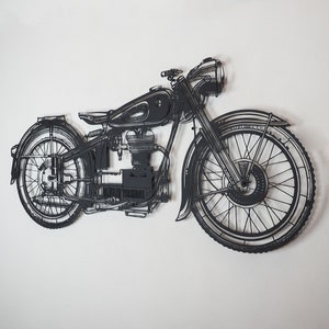 Metal Motorcycle Wall Art, Motorcycle Gifts for Men, Cafe Racer, Motorcycle Wall Decor, Metal Wall Art, Man Cave Decor, Garage Wall Art
