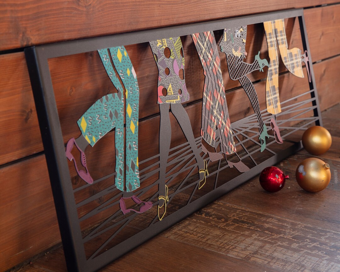 Let's Dance Metal Wall Art Framed, Music Wall Decor, Wall Hangings