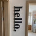 ARTEPERA Metal Hello Sign, Front Door Decor, Welcome Sign, Front Porch Decor, Vertical Wall Art, Entryway Decor, Outdoor Front Door Sign