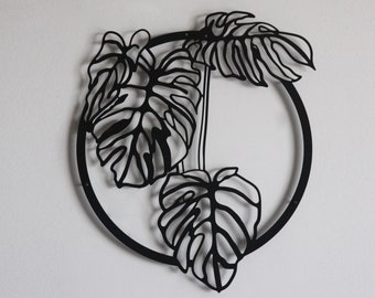 Monstera Metal Wall Art, Metal Wall Decor, Monstera Decor, Plant Wall Decor, Metal Leaf Wall Art, Monstera Leaf Home Decor Wall Hangings