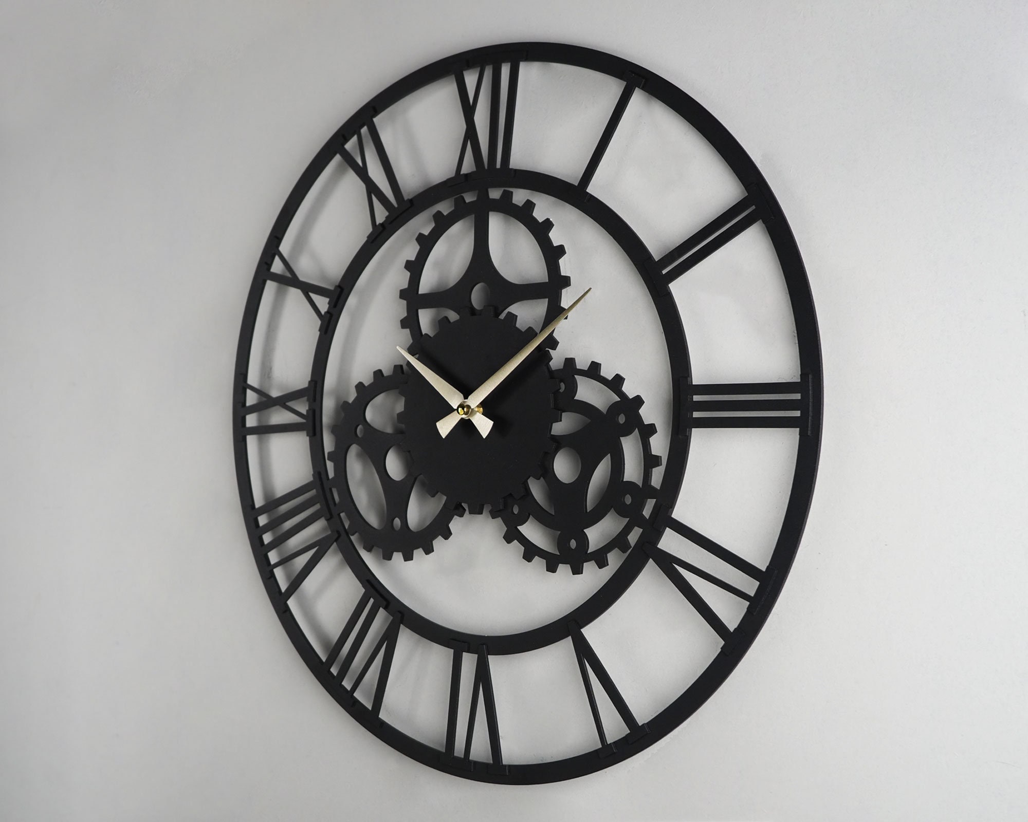 Metal Gear Clock Wall Clock with Gears Clocks for Wall Etsy