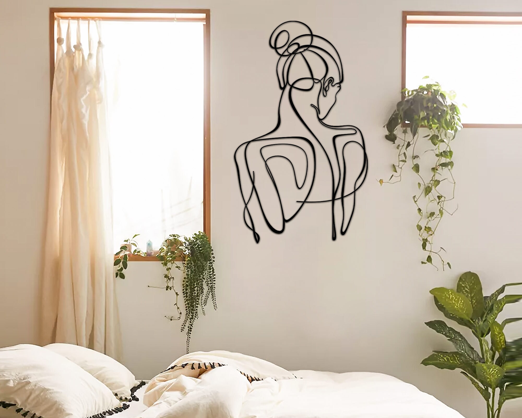 Woman Metal Wall Art Bathroom Wall Decor Bedroom Wall Decor Etsy UK