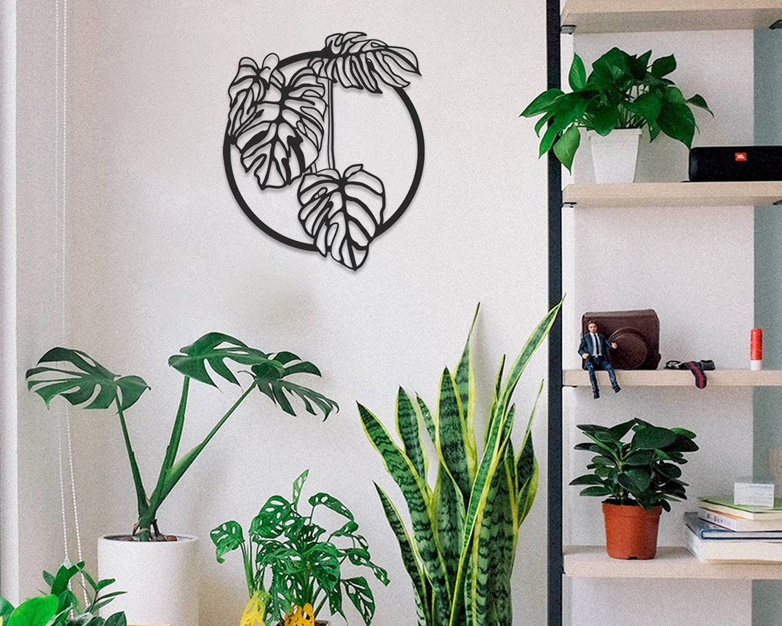 Monstera Metal Wall Art Metal Wall Decor Metal Leaf Wall Etsy