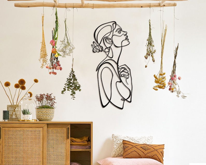 Woman Metal Wall Art Metal Wall Decor Wall Hangings Woman Etsy