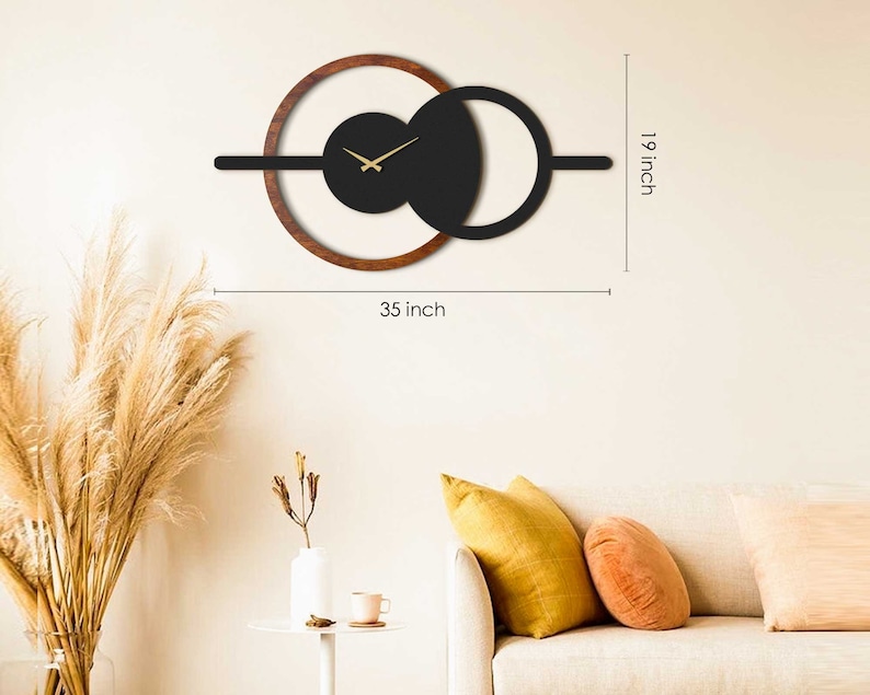 Modern Wall Clock, Geometric Wall Clock, Home Decor, Wall Clock