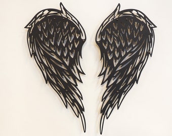 Metal Angel Wings Wall Decor, Angel Wings Wall Art, Metal Angel Wings Wall Hanging, Anniversary Gifts for Her, Memorial Gift, Gift for Mom