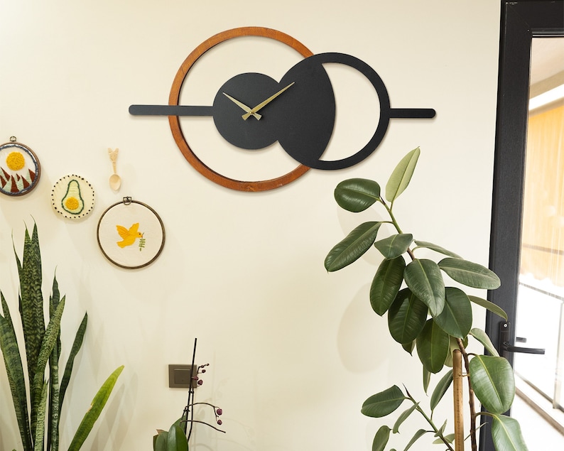 Modern Wall Clock, Geometric Wall Clock, Home Decor, Wall Clock