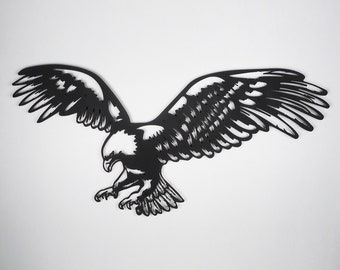 Metal Eagle Wall Art, American Eagle Sign, Metal Wall Decor, Wall Hangings, Metal Eagle Sign, Mountain Home Decor, Eagle Gift