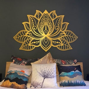 3D Mandala Metal Wall Art, Wall Decor for Living Room, Lotus Flower Wall Art, Home Decor, Gold Large Wall Art, Wall Hanging, Spiritual Decor