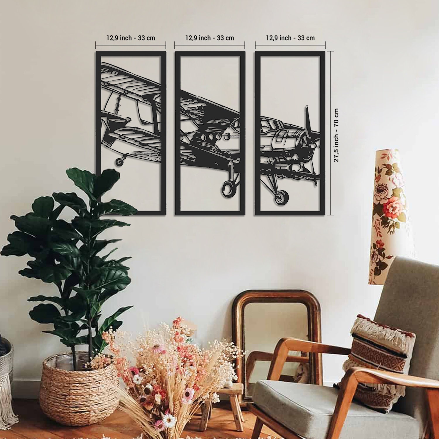 Metall Flugzeug Wandkunst Metall Wanddekoration Metall | Etsy