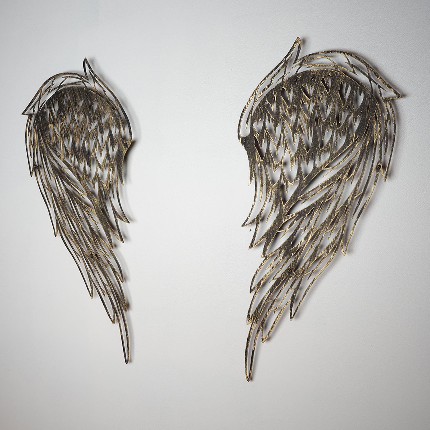 Angel Wings Metal Wall Decor Metal Wall Art Above Bed Decor Etsy