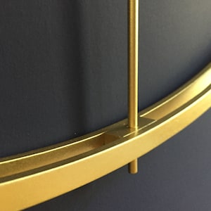 Moderne metalen wandklok, grote wandklok, niet-tikkende klokken voor muur, gouden wandklok, minimalistische klok, woonkamer decor, woondecoratie afbeelding 3