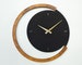 Moon Time 19' Metal & Wood Wall Clock, Silent Clocks for Wall, Unique Wall Clock, Modern Wall Clock, Bedroom Home Decor Living Room Wall Art