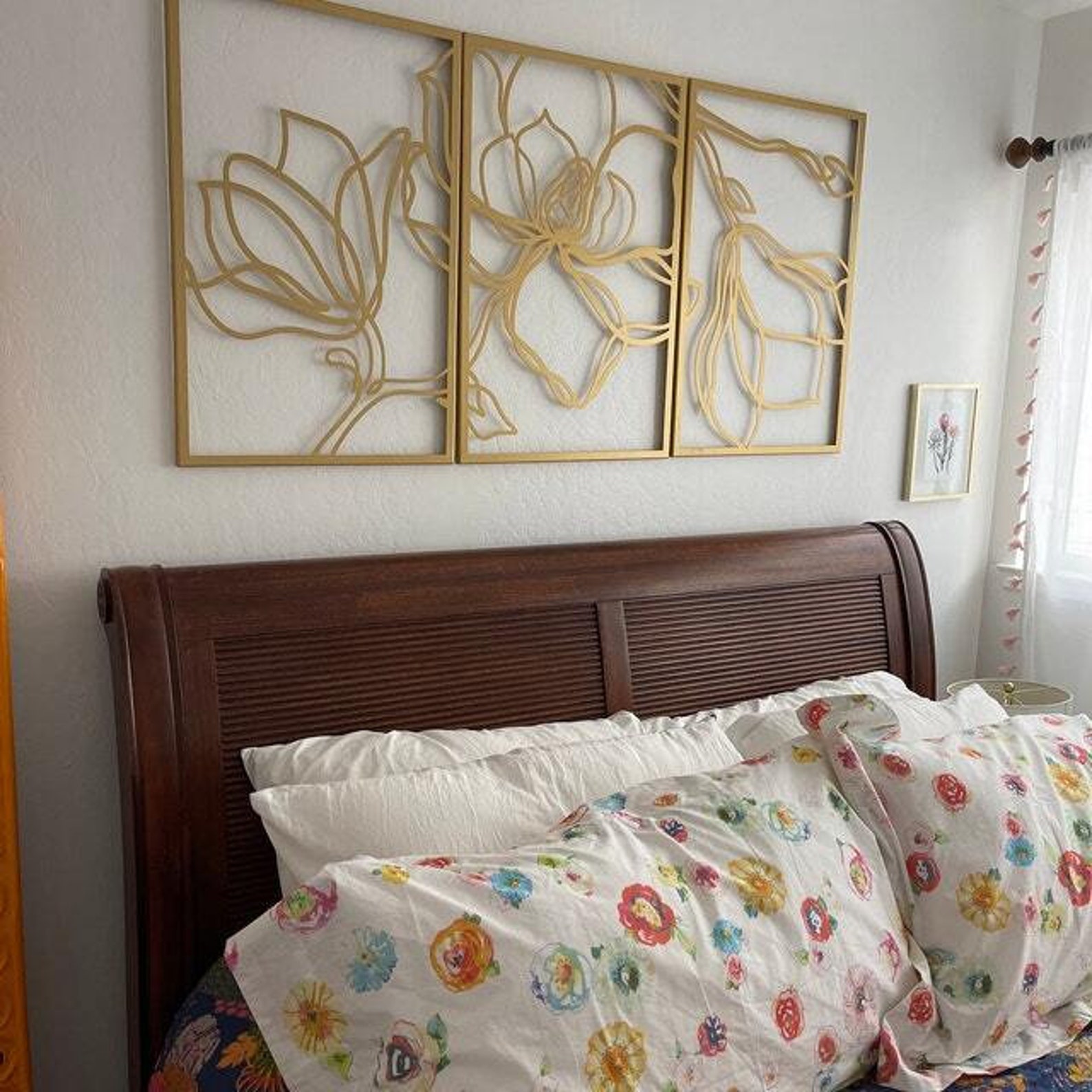 3 Piece Metal Wall Art Large Wall Decor Framed Wall Art Etsy