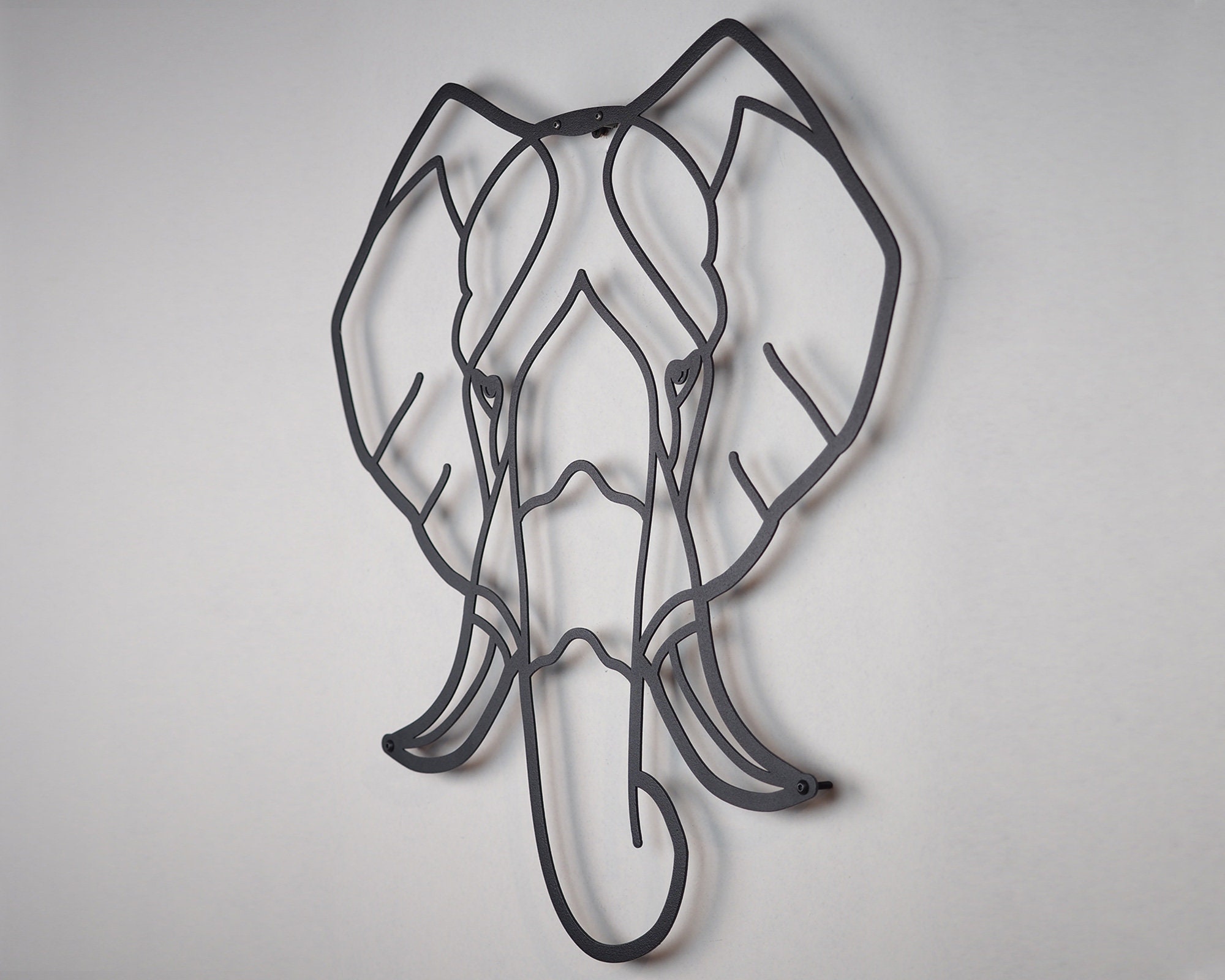 Metal Elephant Wall Art Metal Wall Decor Metal Elephant Etsy