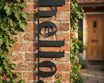 Metal Hello Sign, Front Door Decor, Metal Wall Art, Front Porch Decor, Welcome Sign, Outdoor Wall Decor Housewarming Gift, Entryway Decor