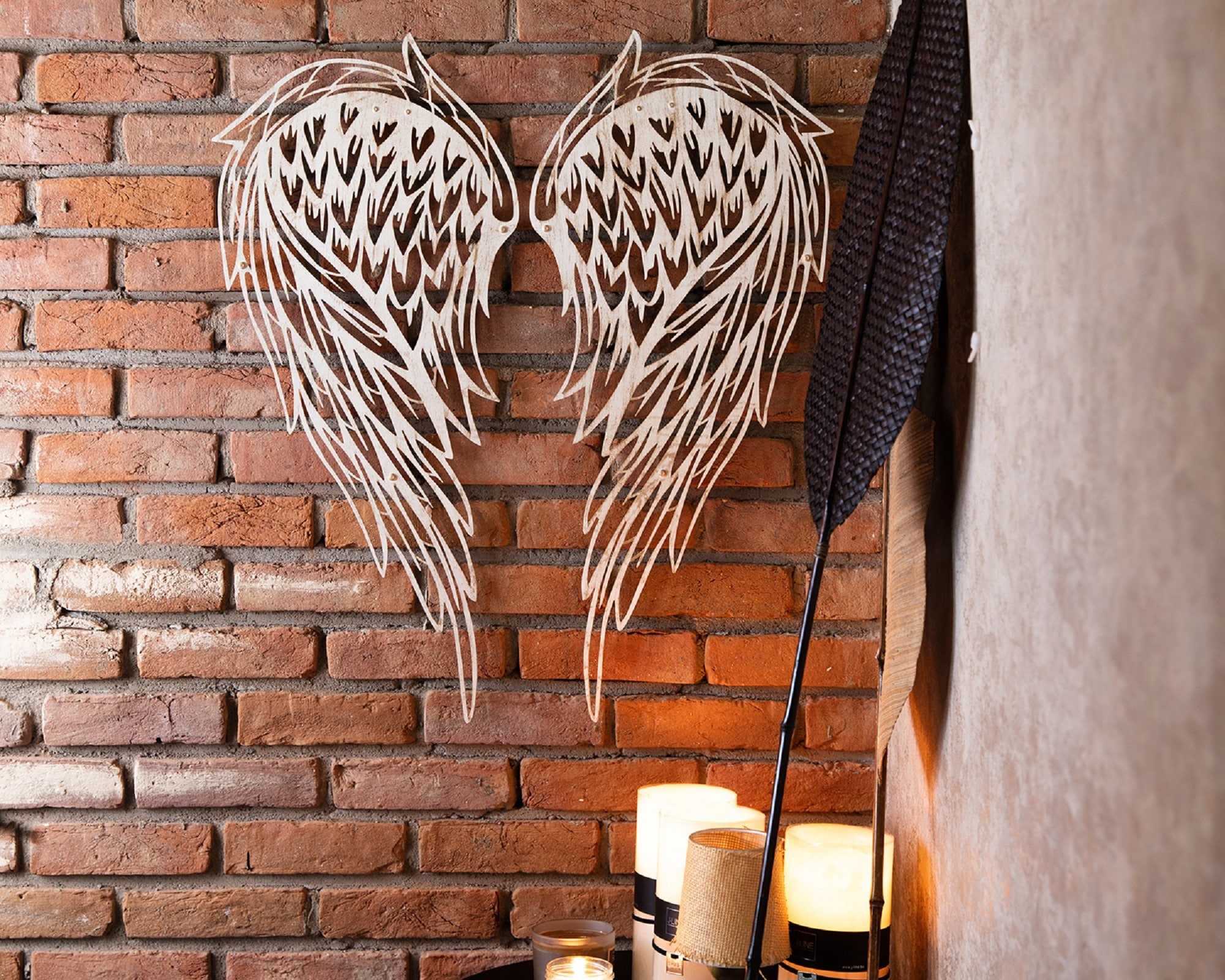 Angel Wings Mixed Media Art Print, Angel Wings Painting, Angel Wings