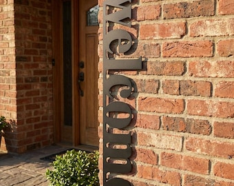39" Metal Vertical Welcome Sign, Front Porch Decor, Front Door Decor, Welcome Wall Art, Entryway Decor, Modern Home Decor, Wall Hangings