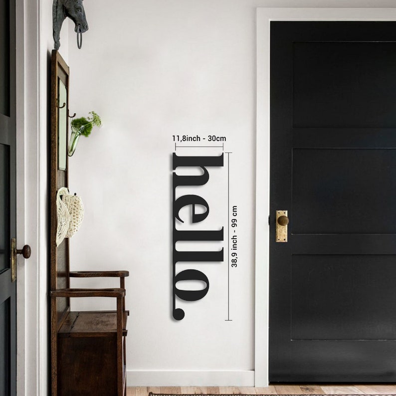 hello Metal Wall Art