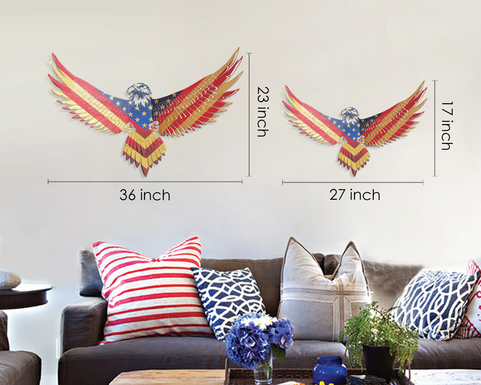 3D Metal American Eagle Wall Art Eagle Wall Decor Wall Etsy