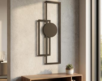 TRIDENT 2 - Modern Metal Wall Art, Geometric Wall Art, Modern Home Decor, Vertical Wall Decor, Wall Hangings, Living Room Decor