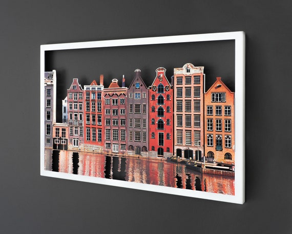 Amsterdam Metal Wall Art, Modern Wall Decor, Unique Wall Art, Home Decor,  Colorful Wall Art, Framed Wall Art, Living Room Wall Art 