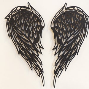 Angel Wings Metal Wall Decor, Metal Wall Art, Wall Hangings, Memorial Spiritual Wall Decor, Living Room Bedroom Wall Decor, Mothers Day Gift